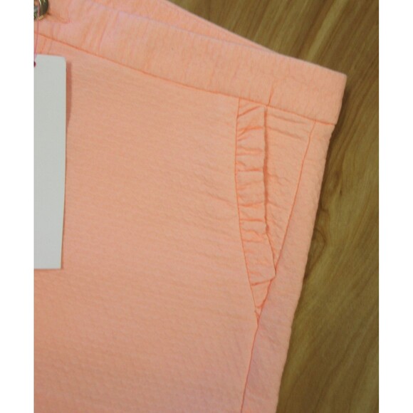 LILLY PULITZER  Adie Ruffle Pocket Stretch Shorts Sz 2 Peach Flamingo Orange NWT - Picture 6 of 16